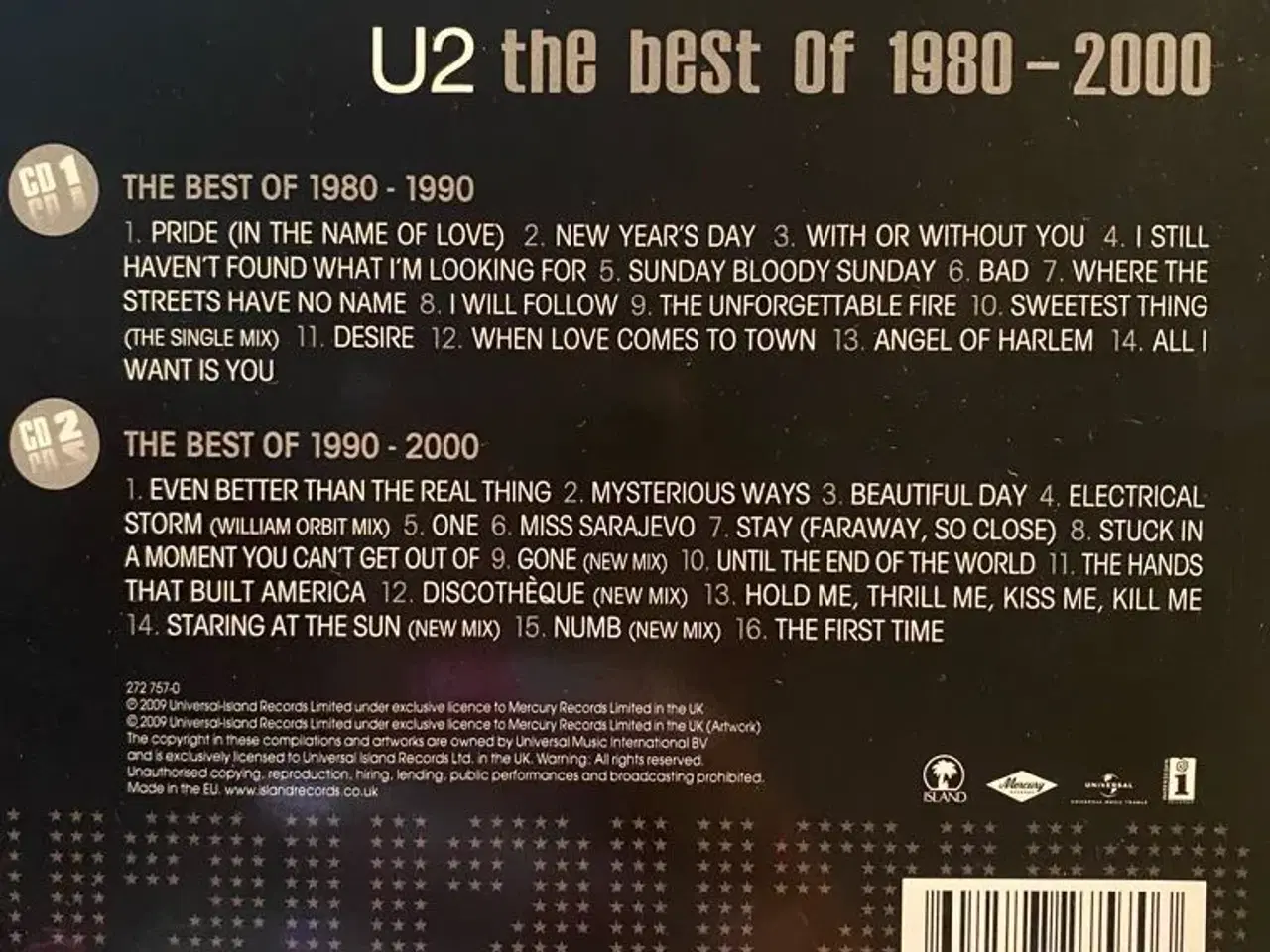 Billede 2 - U2 - The best of 1980-2000