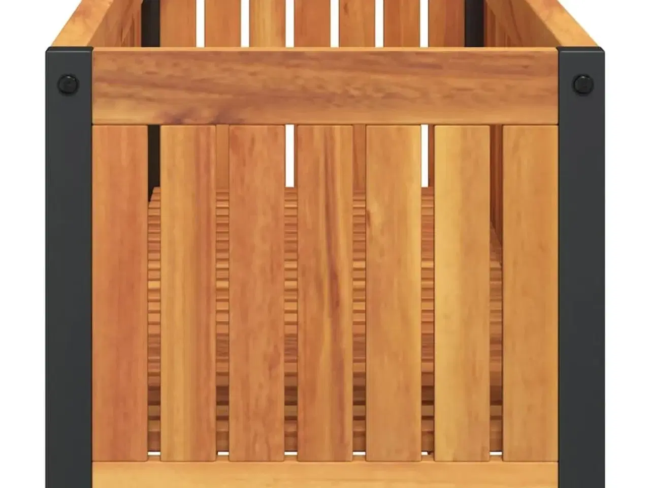 Billede 5 - Plantekasse 110x30x27,5 cm massivt akacietræ og stål