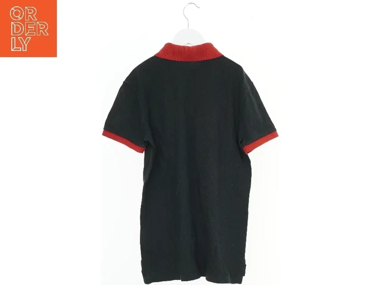 Billede 2 - Ralph Lauren Sort polo T-shirt med rød krave fra Ralph Lauren (str. 170)