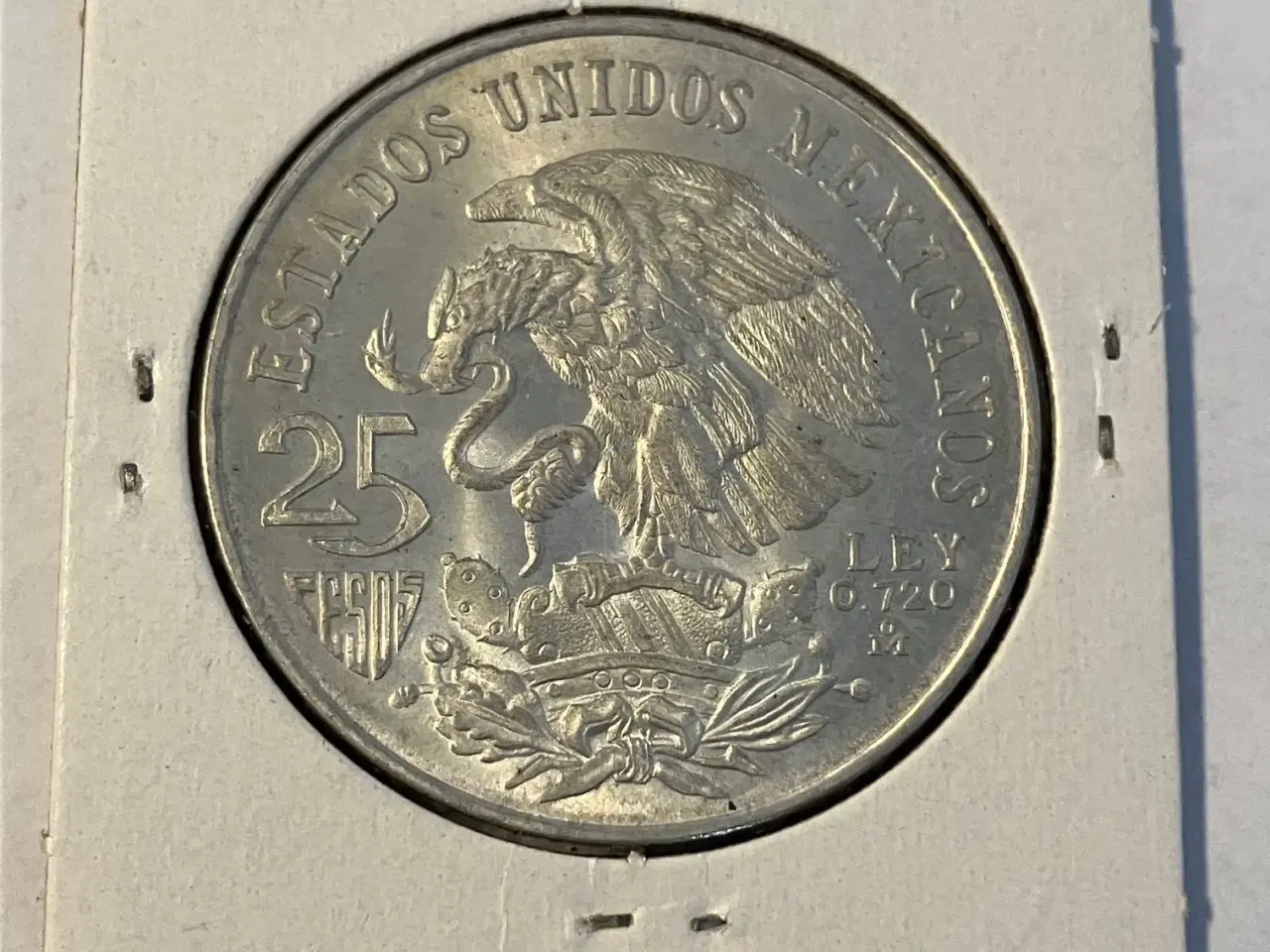 Billede 2 - 25 Pesos 1968 Mexico - Silver
