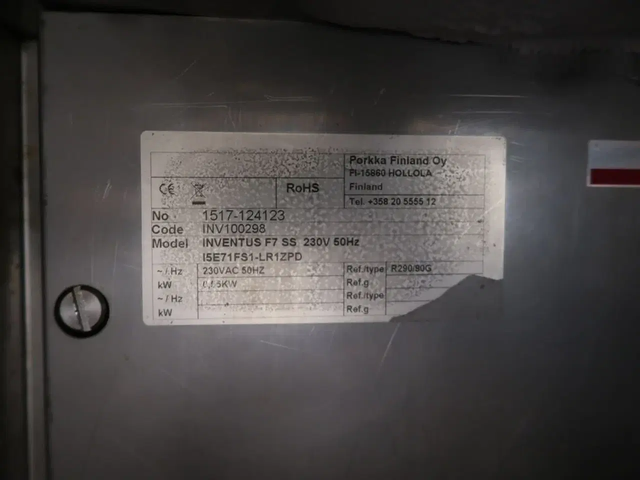 Billede 3 - Industri fryseskab, Porkka Inventus F7 SS