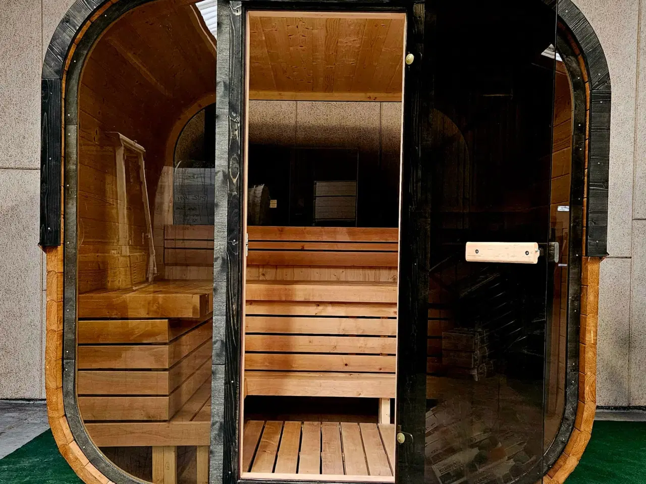 Billede 4 - Ny unik stil CUBE sauna med HUUM 9kw ovn og WIFI