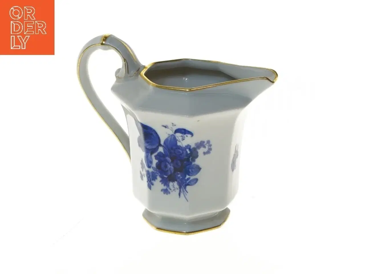 Billede 1 - Porcelænskande med blomstermotiv (str. 9 cm)