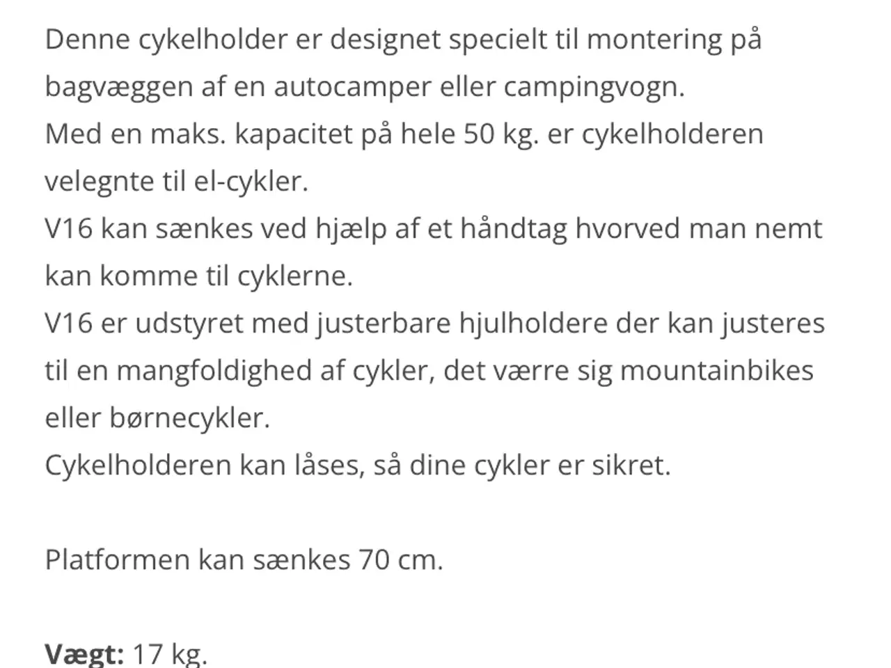 Billede 2 - Cykelholder til campingvogn eller camper