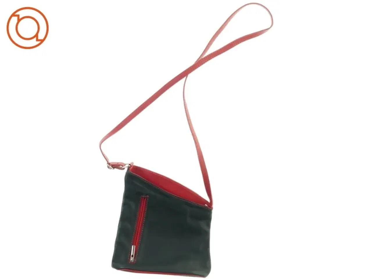 Billede 1 - Retro Vintage Tofarvet læder Crossbody Taske (str. 22 x 20 cm)
