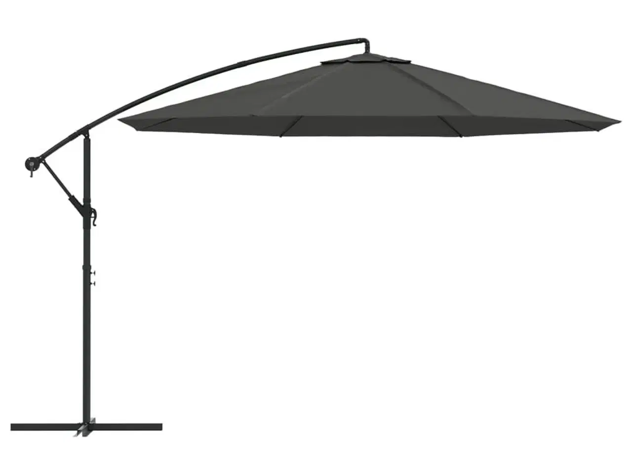 Billede 3 - Hængeparasol 350 cm aluminiumstang antracitgrå