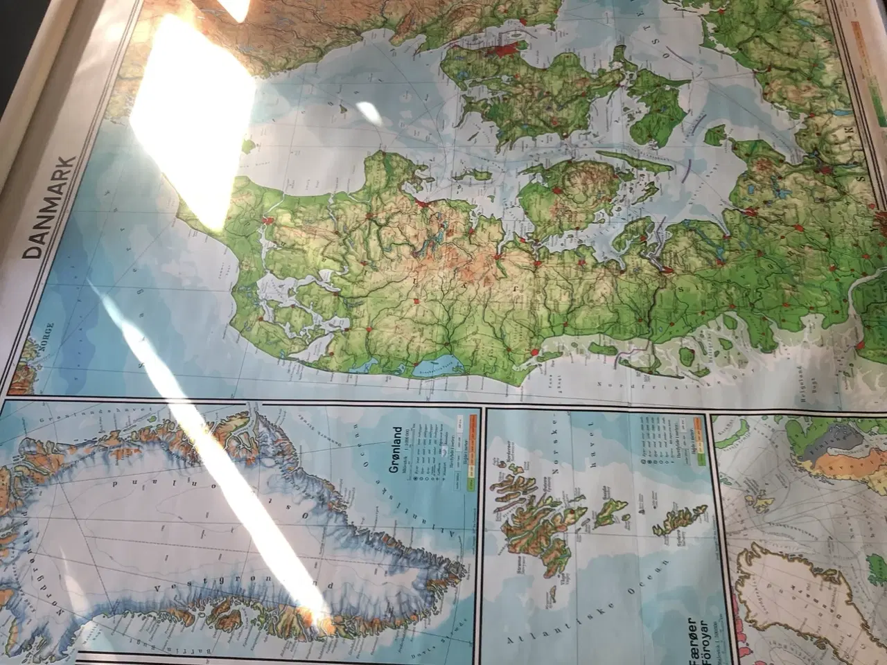 Billede 1 - Landkort af Danmark Grønland mm