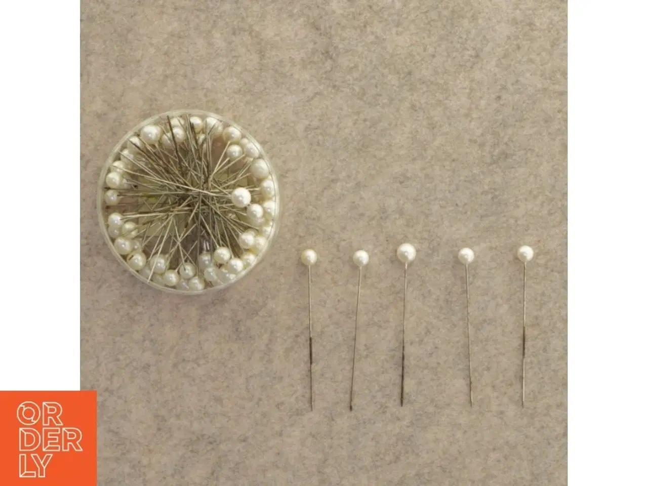 Billede 1 - store pyntenåle med perlehoved (str. 10 cm)
