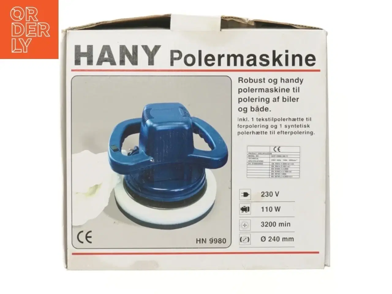 Billede 1 - Elektrisk polermaskine fra HANY (str. Ø 240 mm)