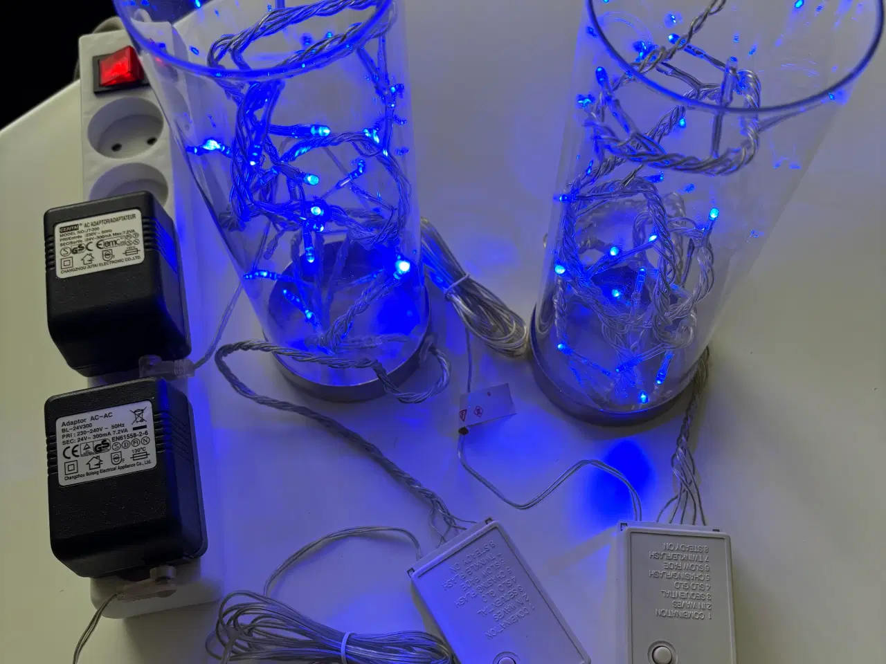 Billede 1 - LED 32 lemper ind i vase/glas