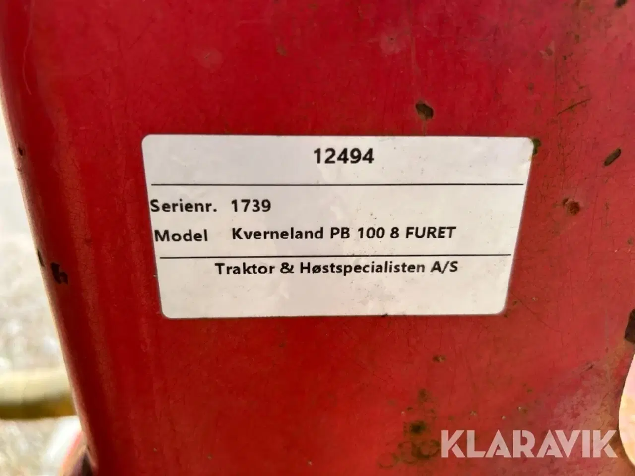 Billede 5 - 8 furet plov Kverneland PB 100