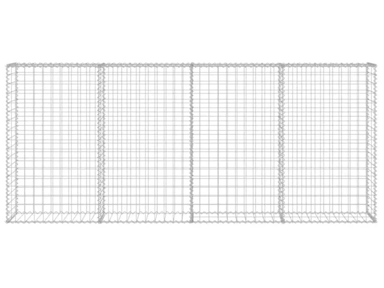 Billede 4 - Gabionvæg med dæksler galvaniseret stål 200 x 20 x 85 cm