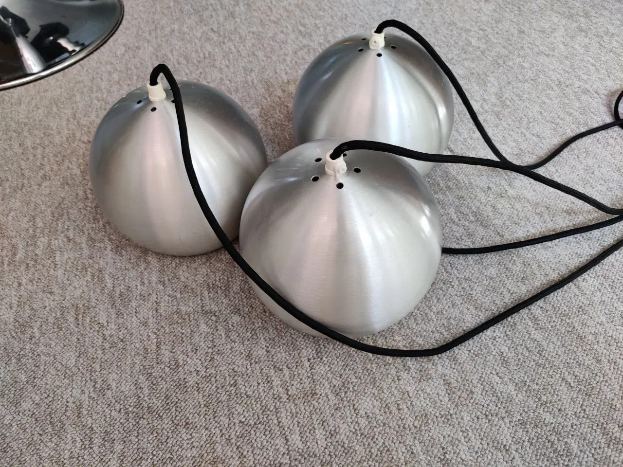 Billede 1 - Ball lamper 3 stk Ø18 Chrom