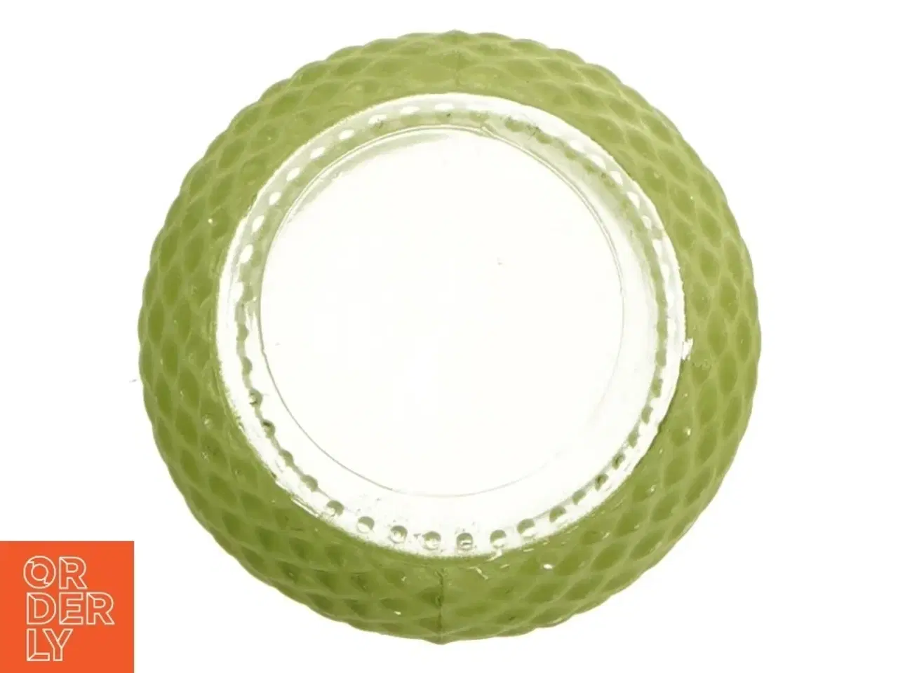 Billede 2 - Grønt dekoreret lysglas (str. 11 cm)