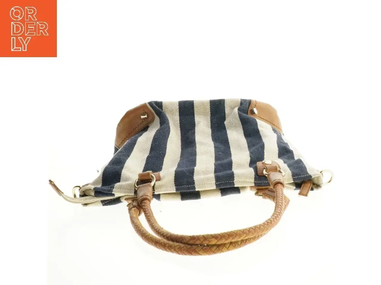 Billede 2 - Stribet skuldertaske (str. 38 x 28 cm)