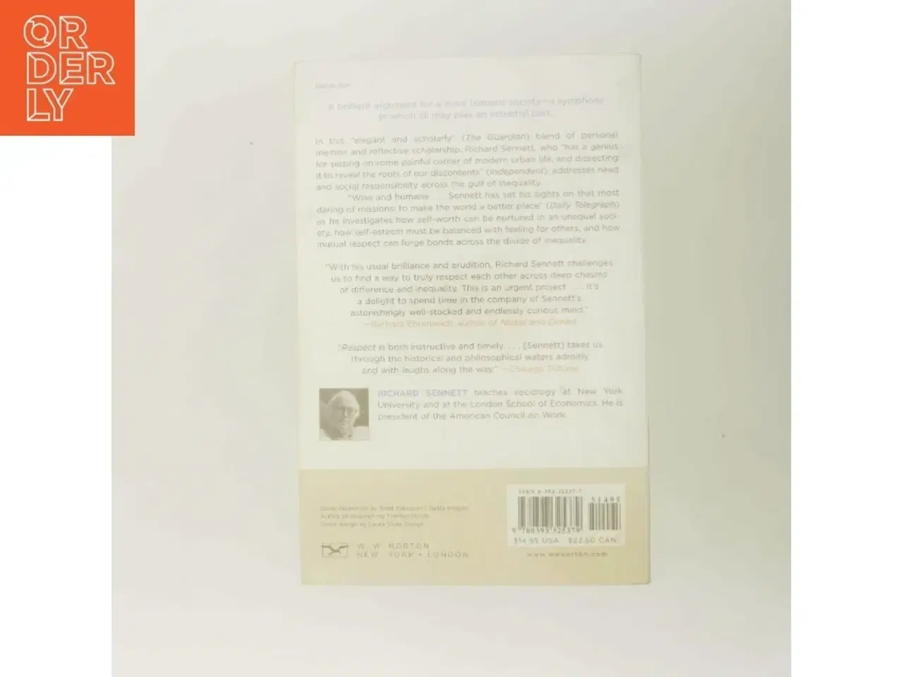 Billede 3 - Respect in a World of Inequality af Richard Sennett (Bog)