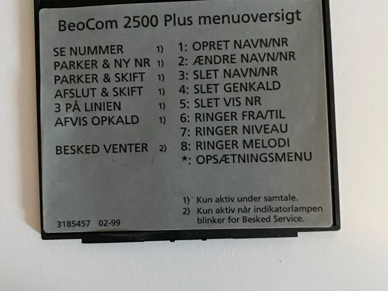 Billede 2 - B&O BeoCom 2500 telefon