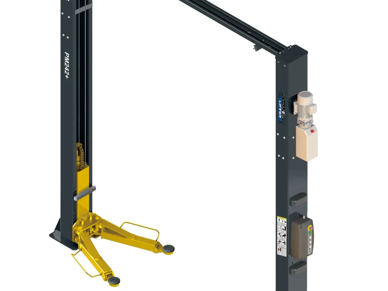 Billede 1 - 2 søjlet Luksus autolift PM242+med top ramme fra Bulldog Lifters til biler op til 4.2 ton.