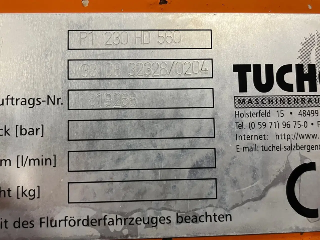 Billede 2 - Tuchel 230 Hydraulisk kost med nylon børster og hydraulisk sving. Brede 2300 o