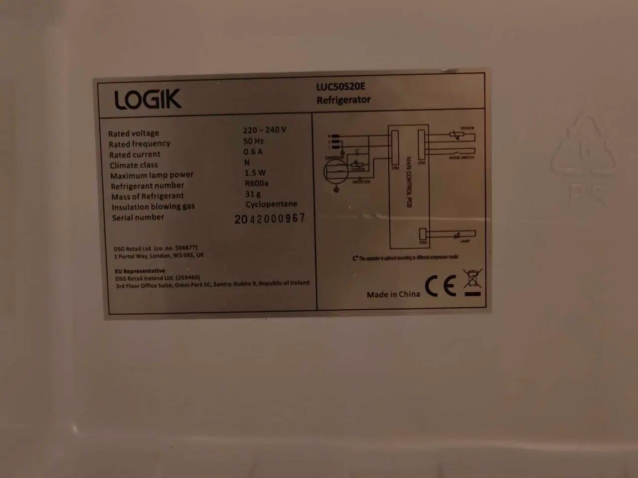 Billede 4 - LOGIK kølefryseskab 