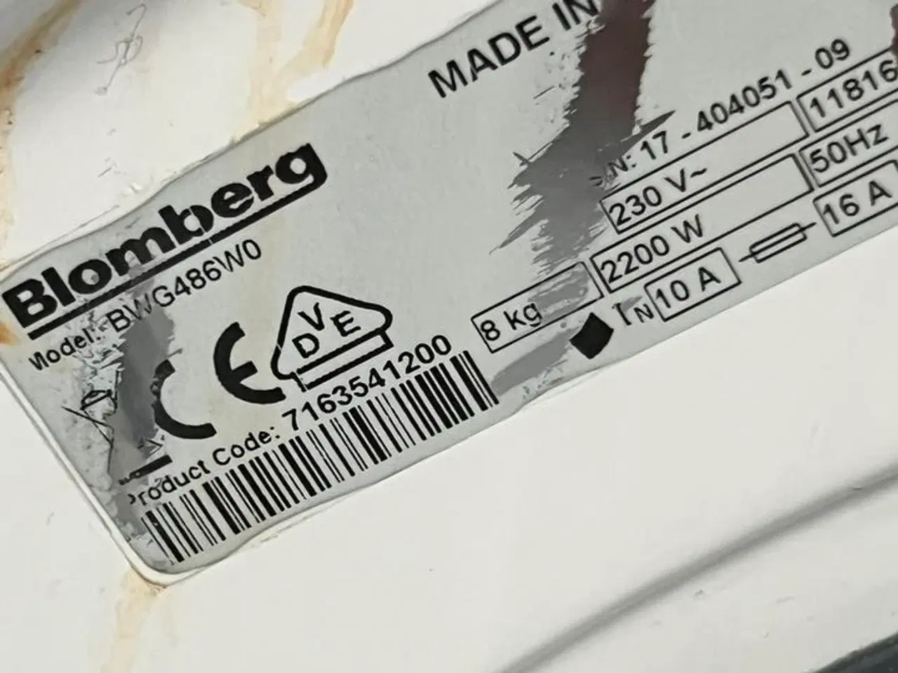 Billede 4 - Vaskemaskine BLOMBERG BWG486W0