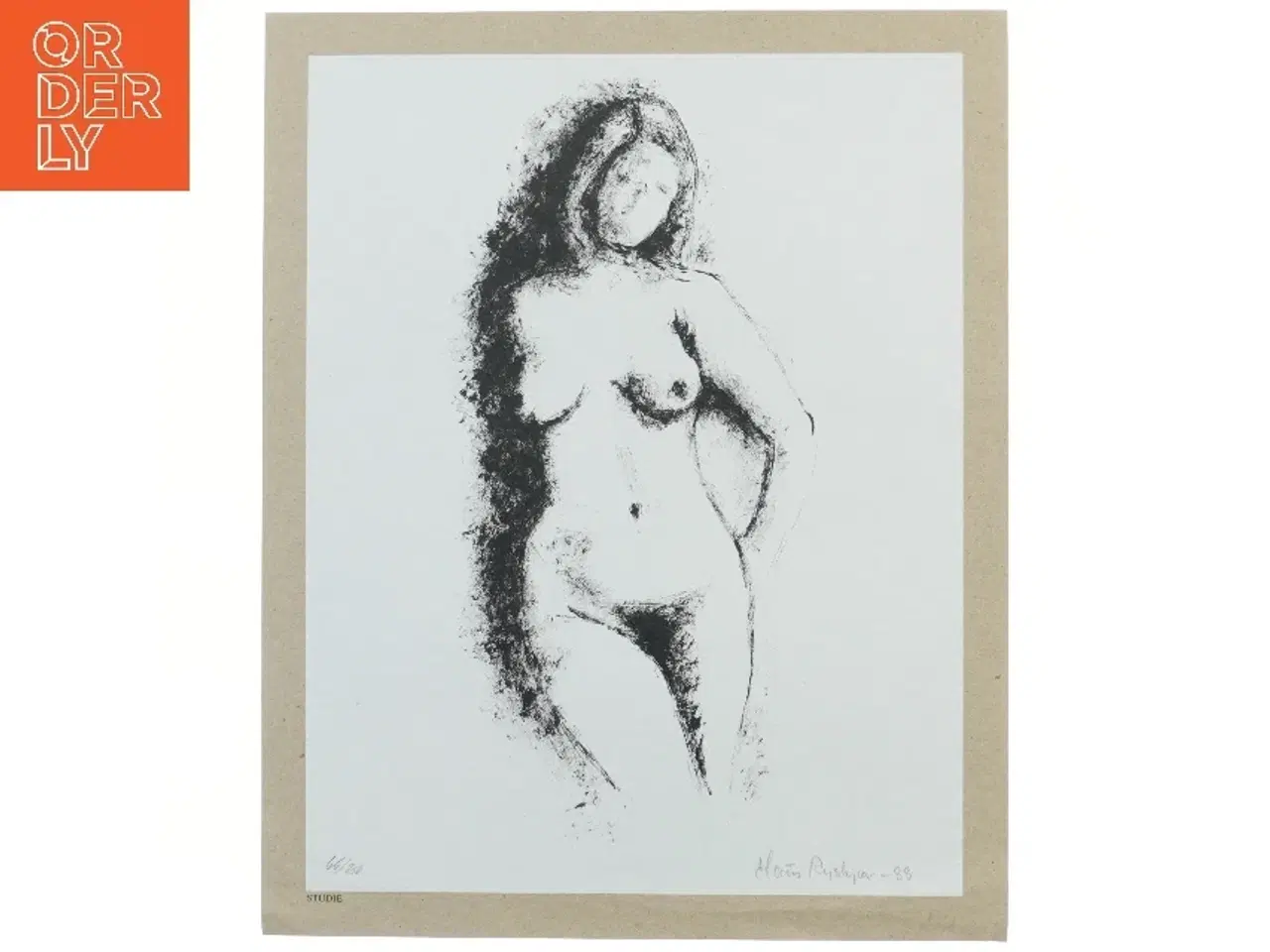 Billede 1 - Studie billede signeret claus ryskjær (str. 34x42 cm)