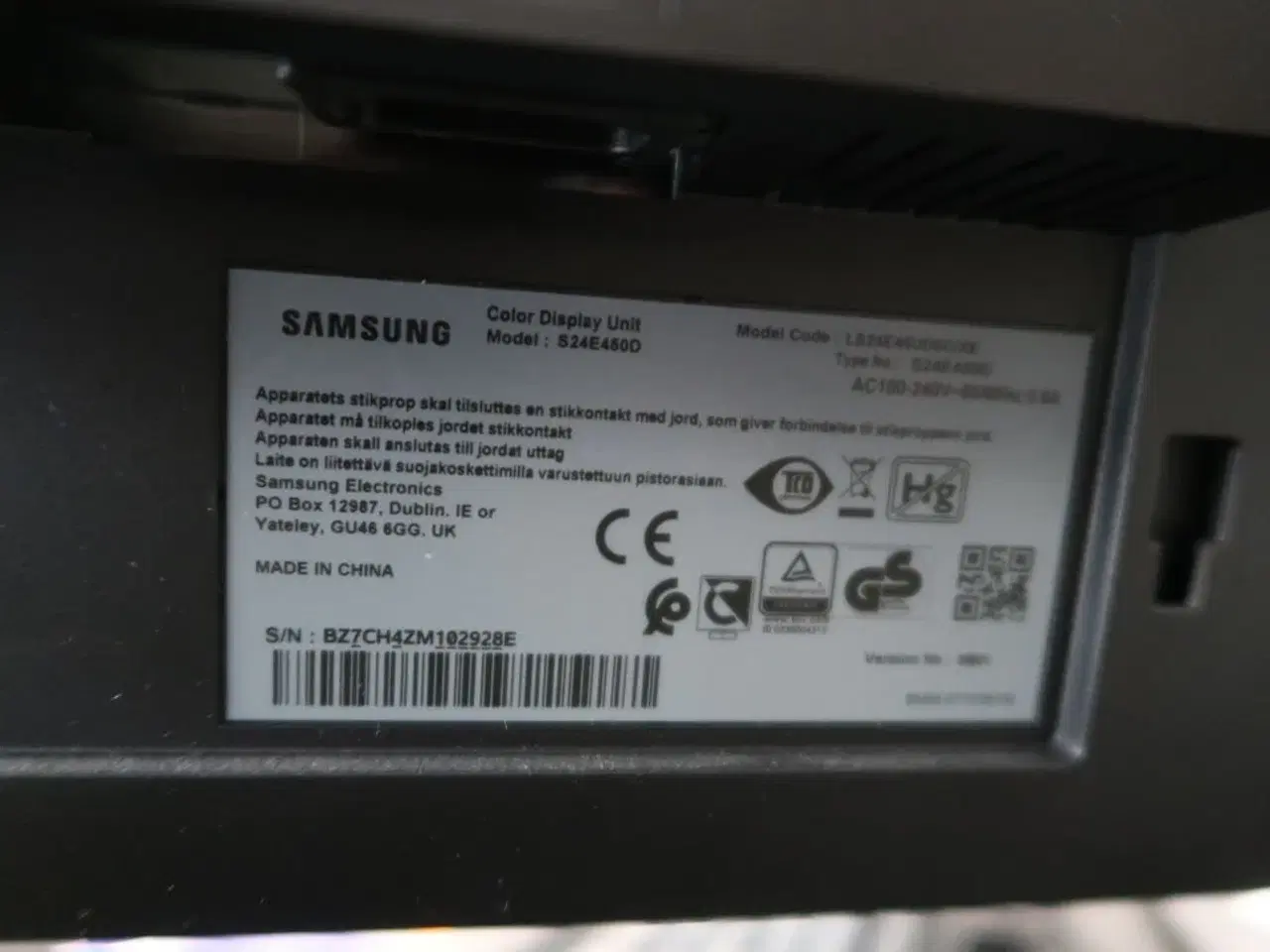 Billede 5 - 2 stk. computerskærme SAMSUNG S24E450D, dockingstation LENOVO ThinkPad Thunderbolt 3 Dock Gen 2, tastatur og mus