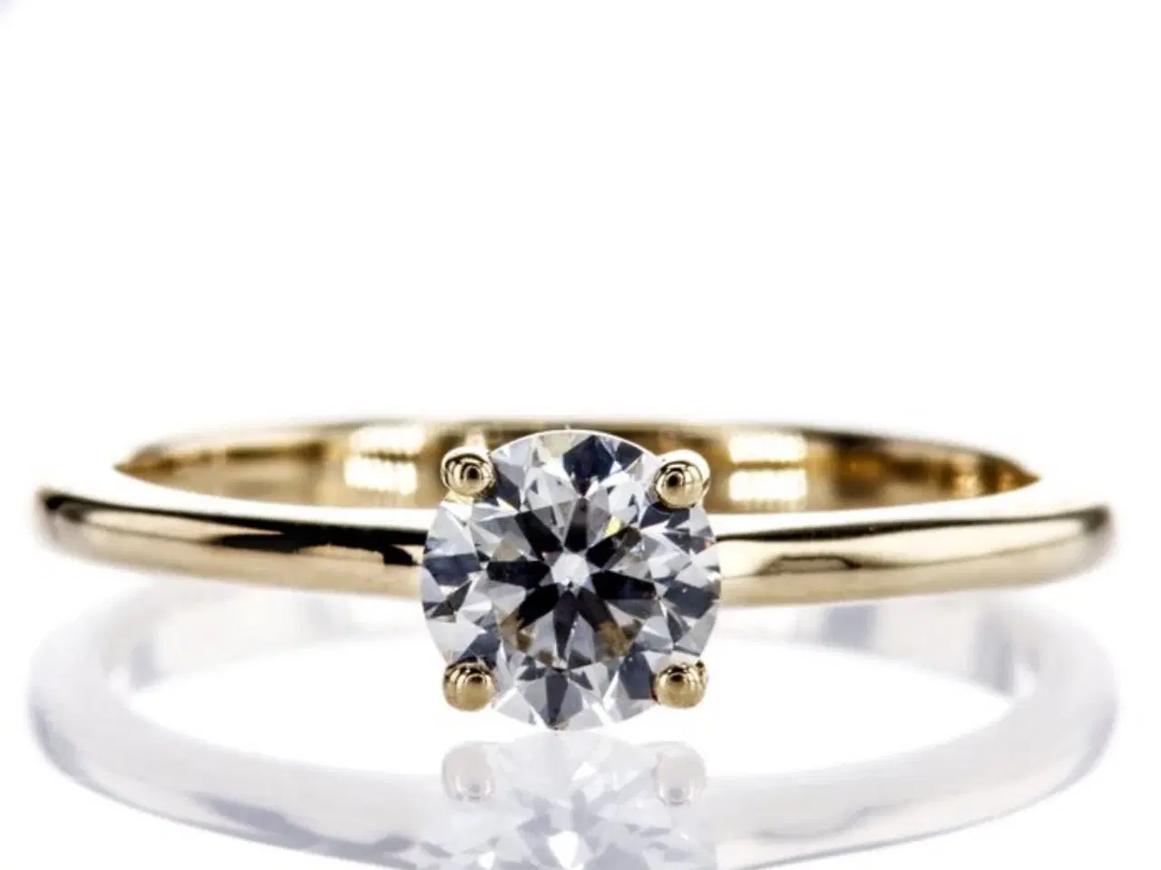 Billede 1 - Naturlig Diamantring 0.76ct