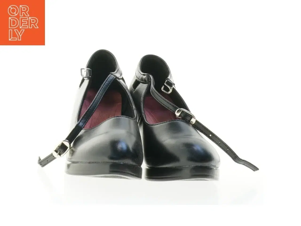 Billede 3 - Sorte dame mary jane sko med hæl (str. 38)