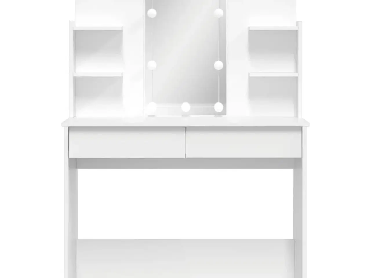 Billede 5 - Makeupbord med LED-lys 96x40x142 cm hvid