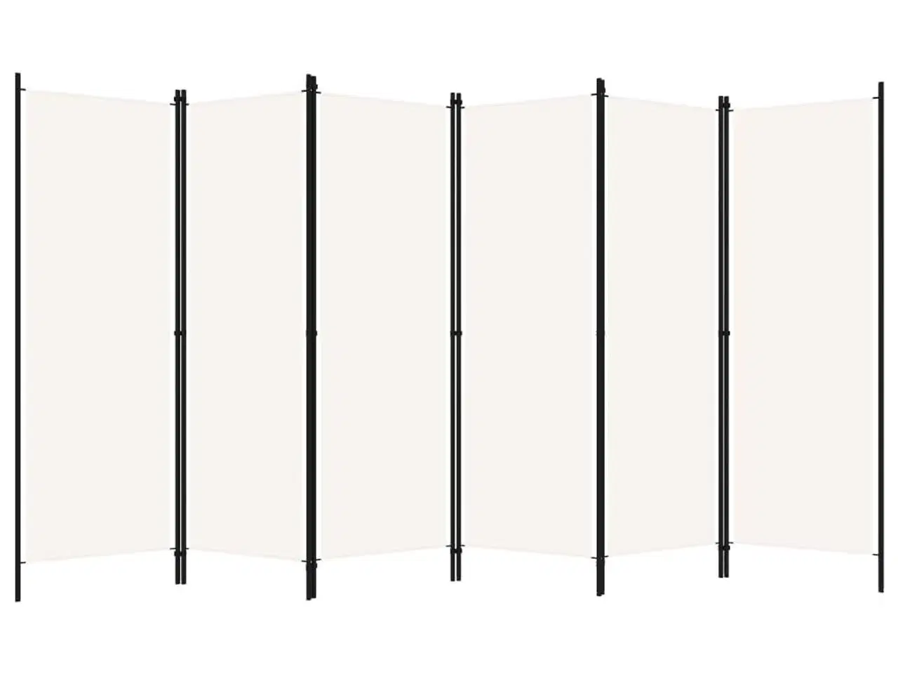 Billede 2 - 6-panels rumdeler 300 x 180 cm hvid