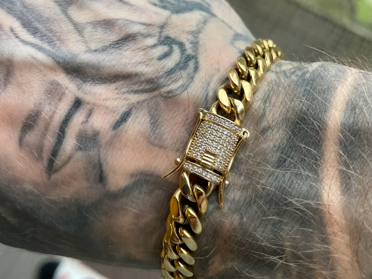 Billede 5 - 8mm 14k goldfilled cuban link sæt
