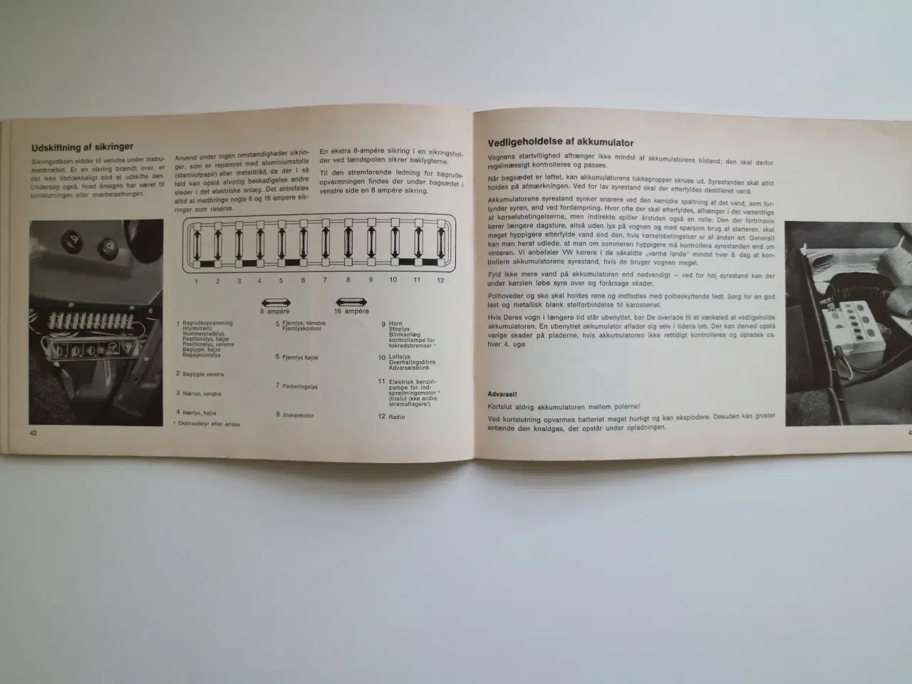 Billede 5 - Instruktionsbog til VW 1600 - årgang 1968