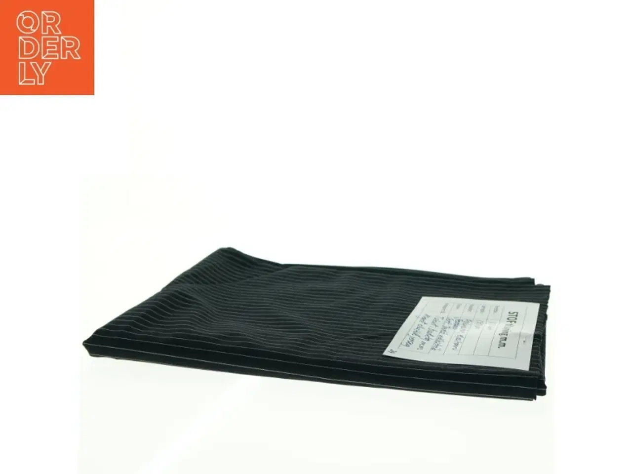 Billede 2 - Stof, sort nålestribet jersey (100 cm x 130 cm)