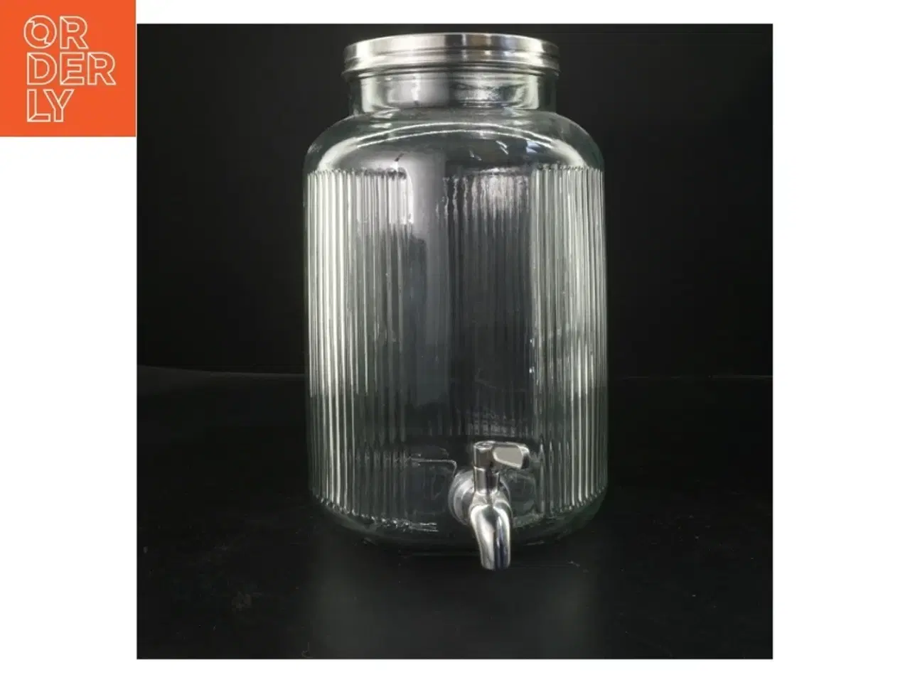 Billede 1 - Glasdispenser med låg og hane fra IKEA (str. 28x23 cm)
