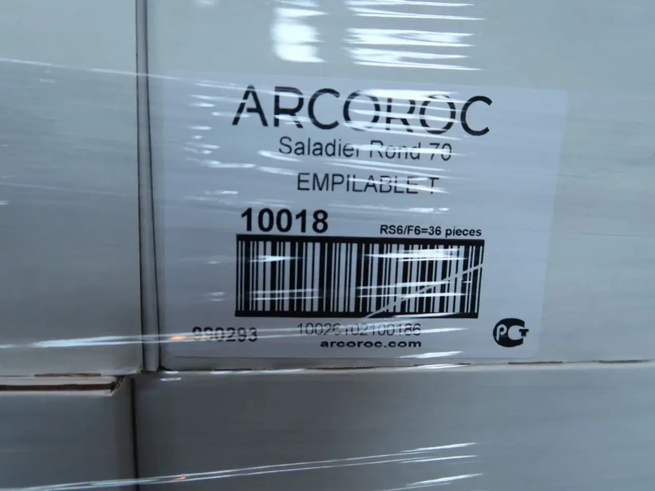 Billede 2 - 6 stk. kasser med 36 stk. skåle ARCOROC Saladier Rond 70 Empilablet