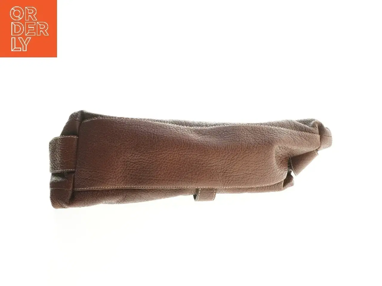 Billede 4 - Brun lædertaske (str. 43x26 cm)