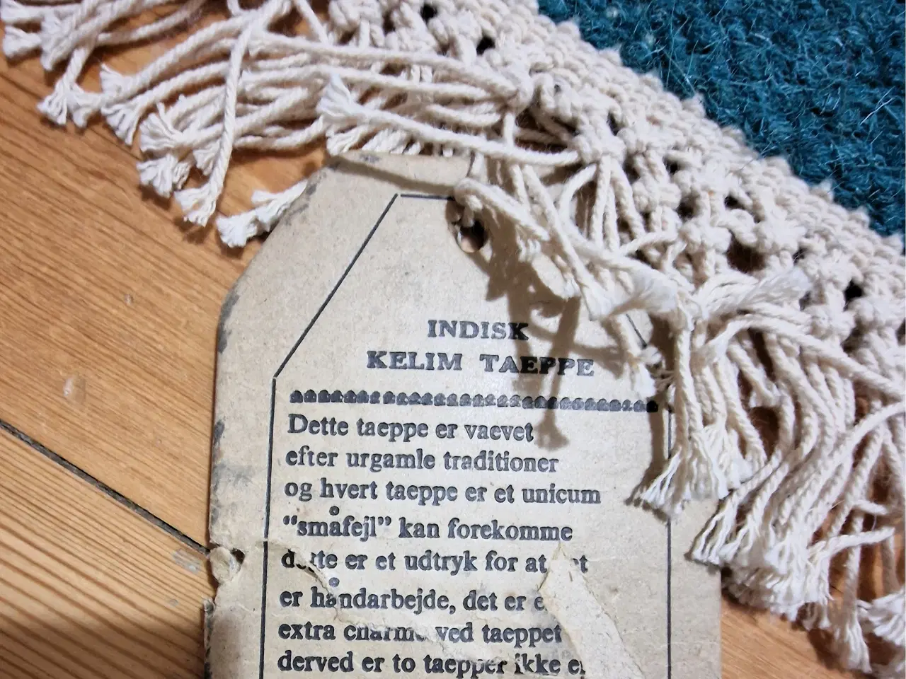 Billede 6 - Stort Indisk kelim tæppe.