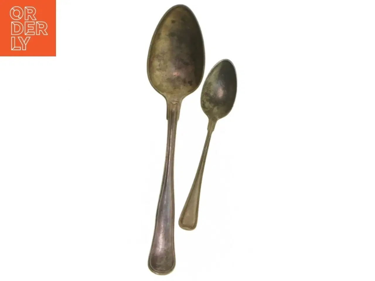 Billede 1 - To sølvskeer (str. 22 cm)