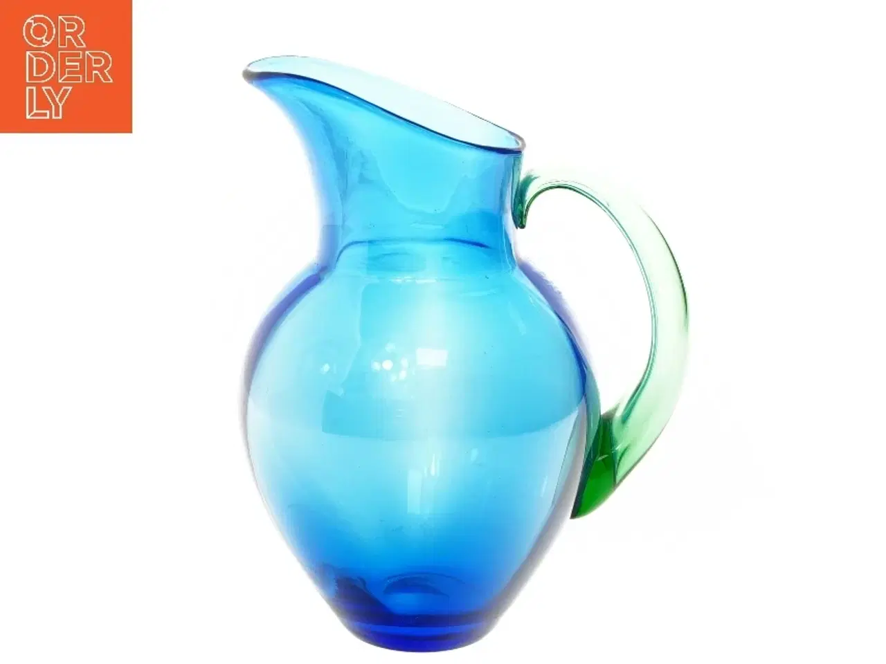 Billede 1 - Ny Blå glas kande 23,5 cm (str. 23,5 cm)fra Orrefors