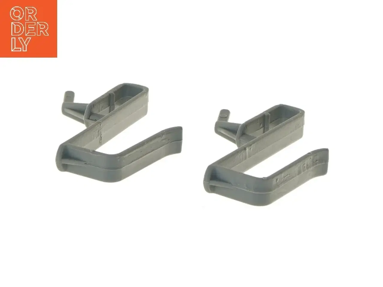 Billede 2 - Grå plastik kroge (str. 11 cm)