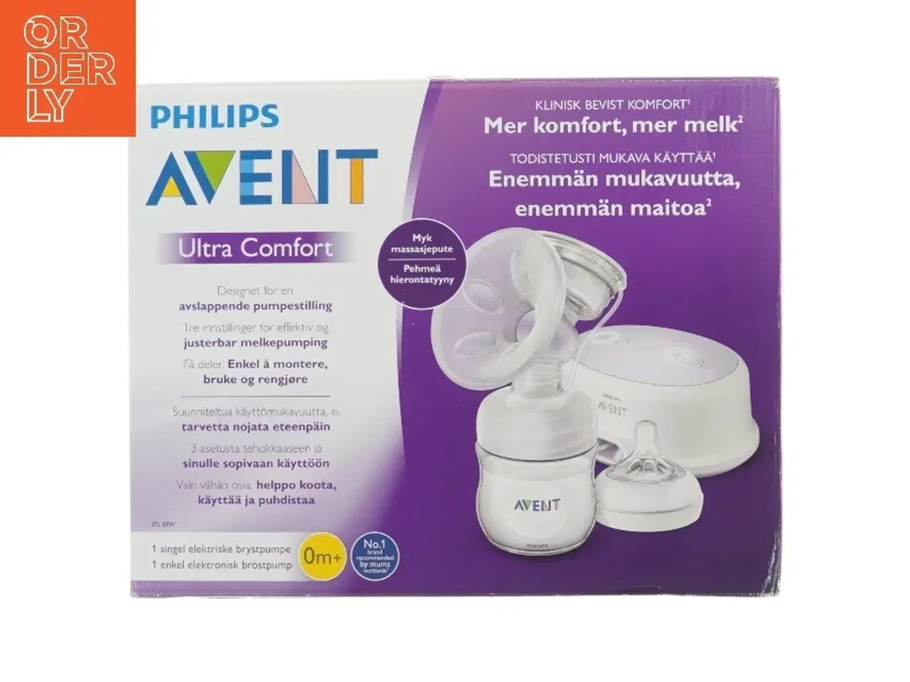 Billede 1 - Elektrisk brystpumpe Avent Ultra Comfortfra Philips