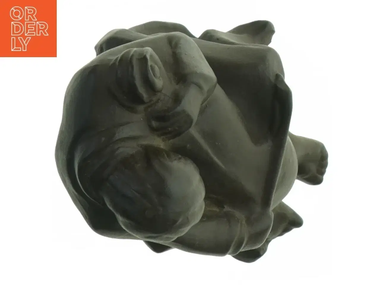 Billede 3 - Skulptur af siddende figur (str. H. 18 cm. b. 13 cm)