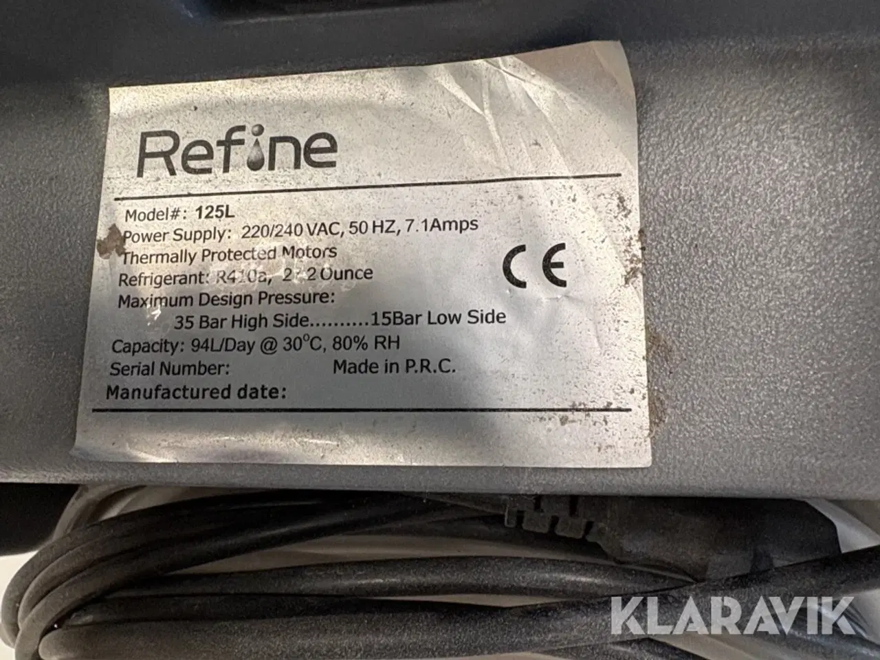 Billede 10 - Affugtere Corroventa / Refine K2 / 125 liter 2 styk