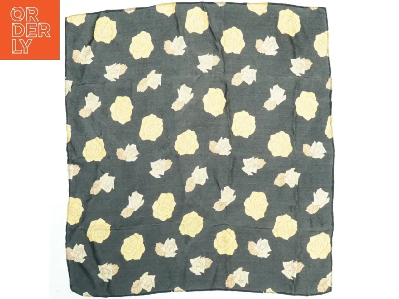 Billede 4 - Charlotte Sparre Silke Vintage tørklæde med rosemønster (str. 50 x 50 cm)