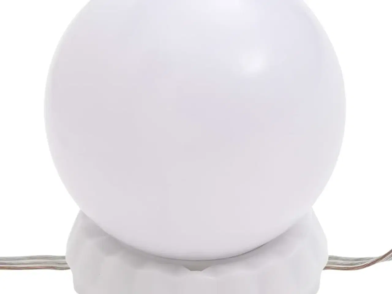 Billede 6 - Makeupbord med LED-lys 96x40x142 cm hvid højglans