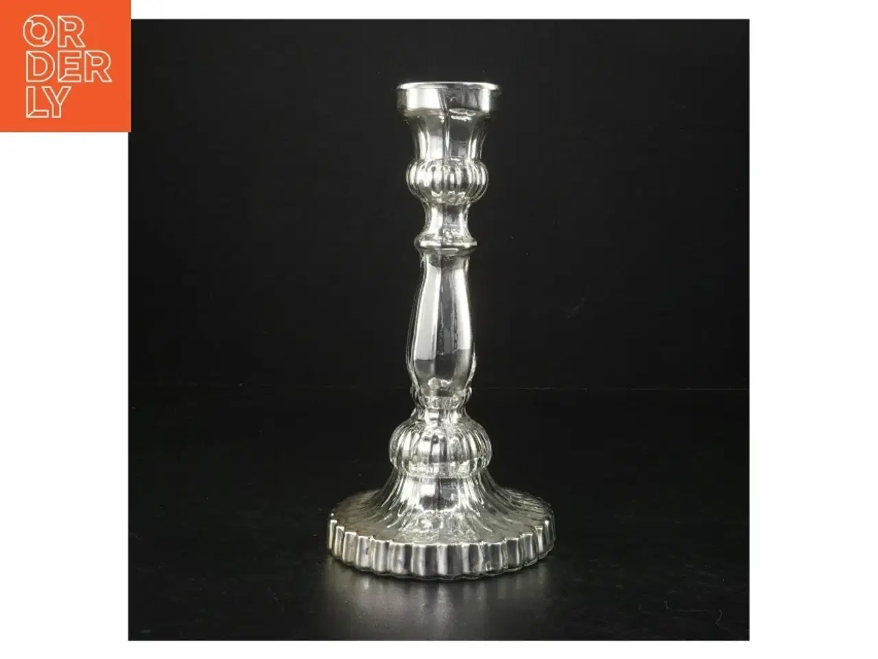Billede 1 - Glas lysestage (str. H. 22 cm)