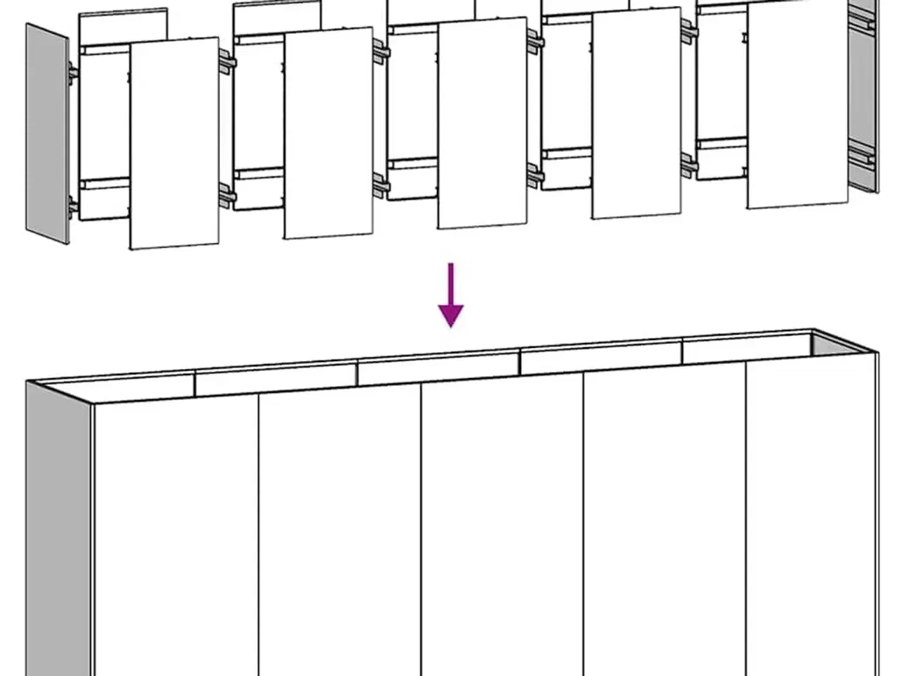 Billede 6 - Plantekasse sort 200x40x80 cm koldvalset stål
