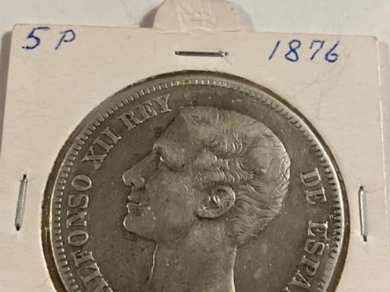 Billede 2 - 5 Pesetas Spain 1876
