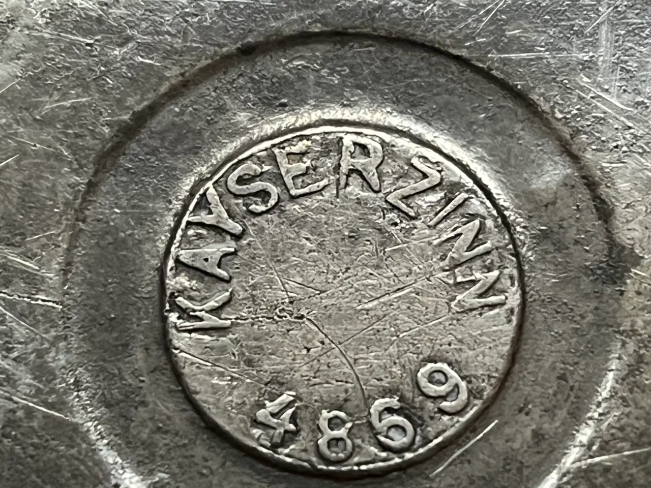 Billede 4 - Lille tin fad, Kayserzinn mrk 4869